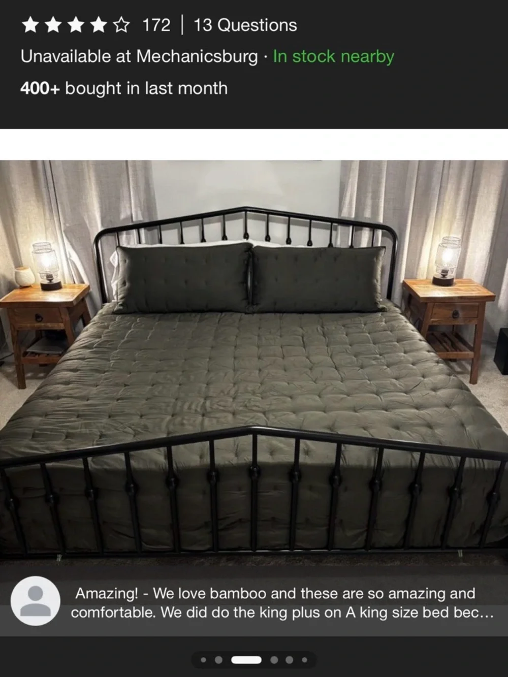 Casaluna Dark Olive Green Quilted Comforter